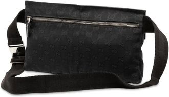 Gucci 2000-2015 GG Canvas Double Pocket heuptas - Zwart