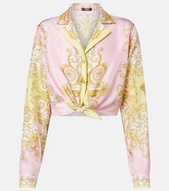 Versace Barocco silk twill shirt