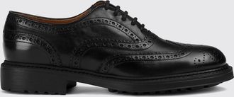 Doucal's Derby brogue in pelle di vitello liscia con suola in gomma