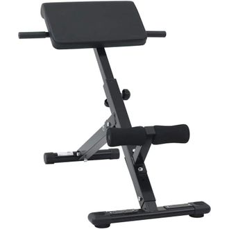 vidaXL Banco De Hiperextensiones Manual Negro 101 X 70 X 71 Cm Vidaxl