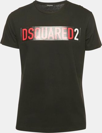 Dsquared2 Black Logo Print Jersey T-Shirt