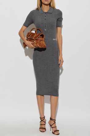 Dsquared2 Wool Dress, Womens, Grey