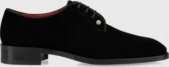 Christian Louboutin Men & apos;s Chambeliss Night Strass Velvet Derby Shoes