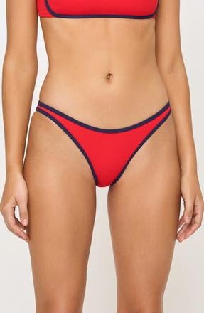 L*Space Suzi Textured Bikini Bottoms in Flame/Midnight at Nordstrom Rack, Size X-Small