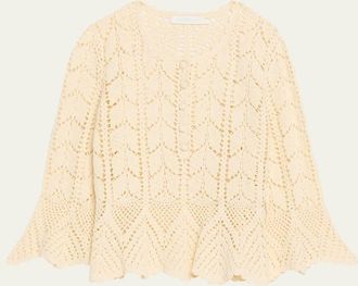 Zimmermann Awaken Lace Crochet Top