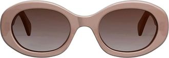 Celine Gafas de sol ovaladas Triomphe - Accessories - Mujer - Marr&oacute;n - ONE SIZE