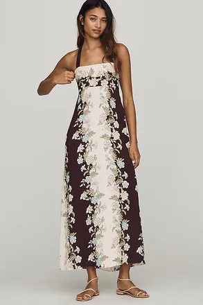 Saylor Danni Square-Neck Midi Dress