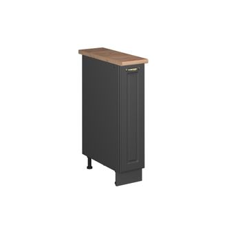 Vicco Mueble De Botica Fame-line, Antracita-oro Landhaus/antracita, 20 Cm, Et Roble, Vicco