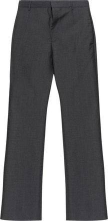 Jil Sander Wool Pleated Broeken - Heren - Nette broeken - Grijs - XL - Wol - Broeken