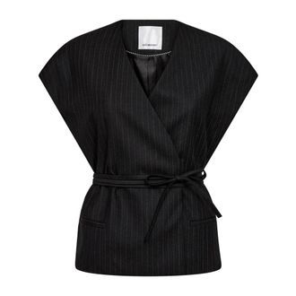 Co'Couture Dames, Blouses & Shirts, Zwart, Maat: XL