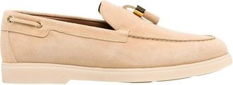 Giuseppe Zanotti Velvet Enkellaarsjes - Dames - Loafers - Beige - 37 EU - Schoenen