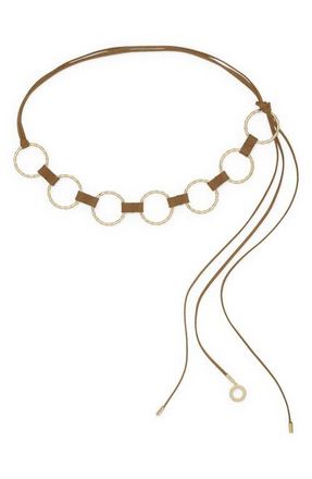 Ramy Brook Chiara Leather Chain Belt in Gold at Nordstrom