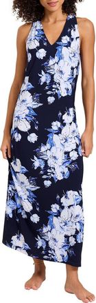 Tommy Bahama Carmela Floral Gardens Sleeveless Maxi Dress in Coastline at Nordstrom, Size X-Large