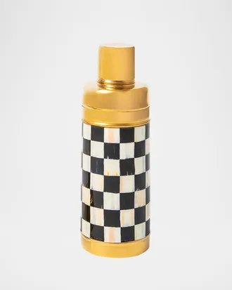 MacKenzie-Childs Courtly Check 3260 Gold Cocktail Shaker