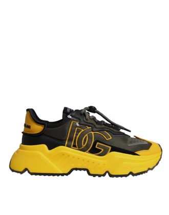 Dolce & Gabbana Black Yellow Daymaster Low Top Sneakers Mens Shoes (Pre-Owned)