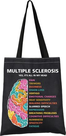 Generic PYOUL Multiple Sclerosis Awareness Gift MS Support Tote Bag MS Patient Handbag MS Survivor Gift MS Awareness Merch (MS Support Tote)