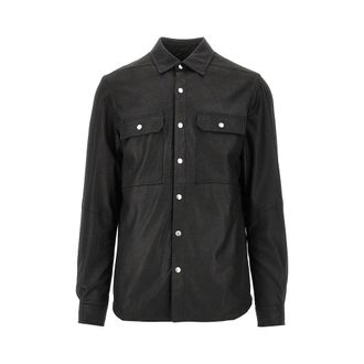 Rick Owens Nappa leather outershirt Man 50