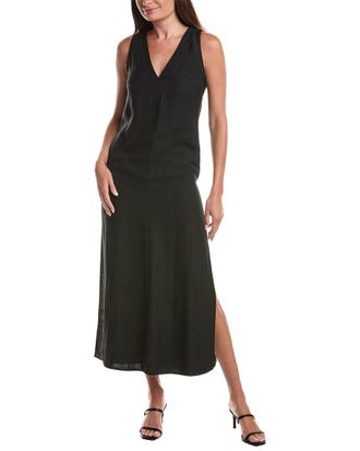 Brunello Cucinelli Linen-Blend Midi Dress