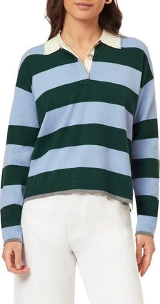 Scotch & Soda Stripe Polo Sweater in Riveria/Eden at Nordstrom Rack, Size X-Small