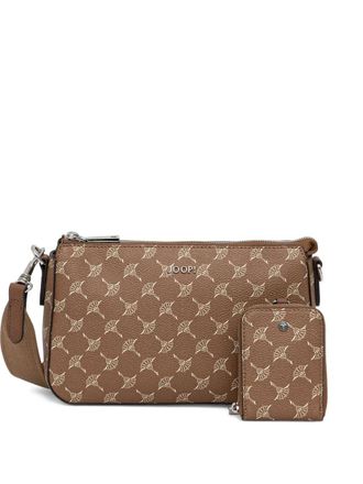 Joop logo-patterned cross-body bag - Marrone