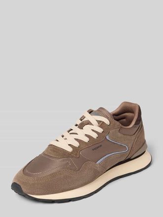 Hoff Sneaker aus Leder-Mix mit Logo-Detail Modell City in Taupe, Gr&ouml;&szlig;e 36
