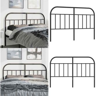 vidaXL Testiera di Ricambio in Metallo Nero 135 cm - Testiera letto nero - Testiera letto acciaio
