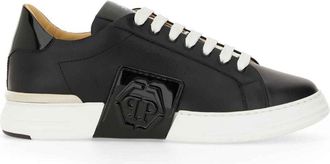 Philipp Plein Black Calf Leather Sneakers
