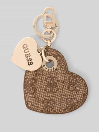 Guess Schlüsselanhänger mit Logo-Detail in Mittelbraun, Größe 1