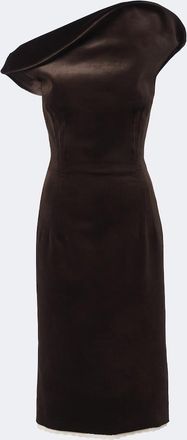Magda Butrym Crochet-trimmed velvet cocktail dress