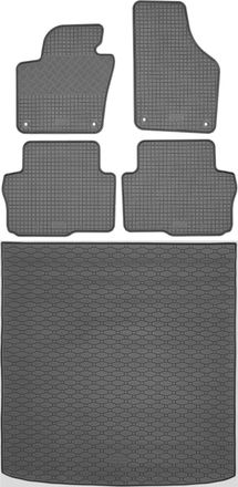 OEM Juego De Alfombrillas De Goma Para Coche Y Maletero Para Volkswagen Sharan Ii Van (septiembre De 2010 A 2015)