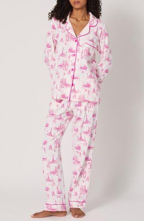 Bedhead Pajamas Print Jersey Pajamas in Jet Setter at Nordstrom, Size Large