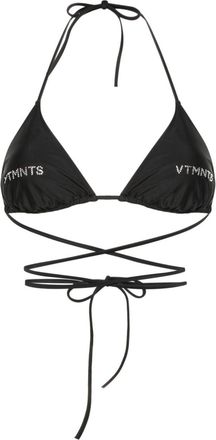 VTMNTS rhinestone-embellished bikini top - women - Elastane/Polyamide/Polyamide/Elastane - S - Black