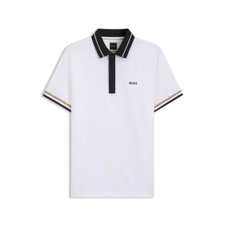 BOSS Active slim-fit polo shirt with branded details
