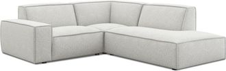 Castlery Customized White Performance Right-Facing Side Chaise Sectional Sofa | Jonathan by Castlery, Grey, Low-to-the-Ground Silhouette