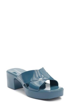 Jeffrey Campbell Bubblegum Platform Sandal in Dusty Blue Shiny at Nordstrom, Size 11