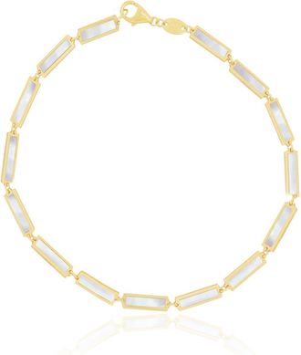 The Lovery Mother of Pearl Bar Bracelet