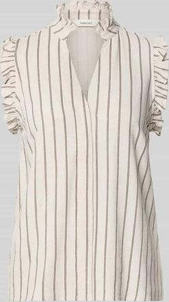 Selected Regular Fit Top mit Leinen-Anteil Modell VIVA in Taupe, Gr&ouml;&szlig;e 34