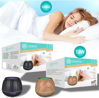 Trade Shop Trade Shop - Diffusore Aromi Umidificatore Ultrasuoni 500ml 12w Aromaterapia Colore Led Luce Tx-8362