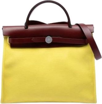 Herm&egrave;s Pre-owned Herbag Zip 31 - Dames - Vintage Handtas - Geel - ONE Size - Leer - Vintage