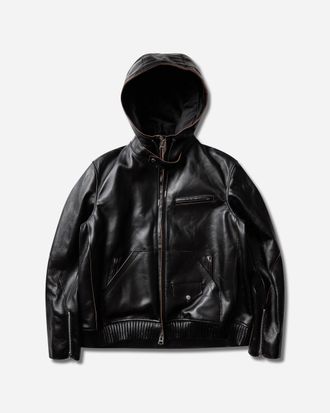 sacai Men s Leather Blouson Black