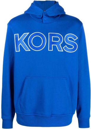 Michael Kors Blauwe Oversized Hoodie - Heren - Hoodies - Blauw - L - Katoen - Hoodies & sweatvesten