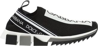 Dolce & Gabbana Sorrento Sneakers met Logo - Dames - Sneakers - Zwart - 37 EU - Katoen - Schoenen