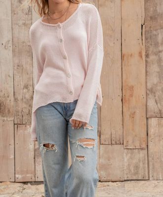 Wooden Ships Sonnet Cardigan In Caprice Pink