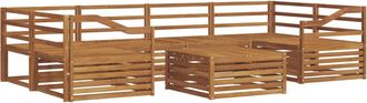 vidaXL Conjunto De Sof&aacute;s De Exterior 7 Uds. Natural Vidaxl