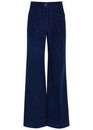 Victoria Beckham Alina Flared-leg Corduroy Jeans - Indigo - 27 (W27 / UK8-10 / S)
