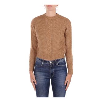 Max Mara Round-neck Truien - Dames - Ronde hals truien - Bruin - M - Truien & Vesten