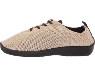 Arcopedico Womens Lace Up Sneaker In Beige