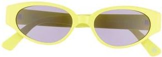 KIMEZE 54mm Oval Sunglasses in Yellow Yellow Smoke at Nordstrom Rack