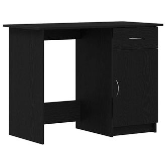 vidaXL Vidaxl - Scrivania Rovere Nero 100 X 50 X 76 Cm Legno Multistrato