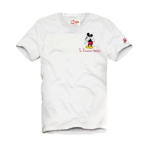 MC2 Saint Barth T-Shirts, male, White, Size: XL Classic Mickey T-shirt